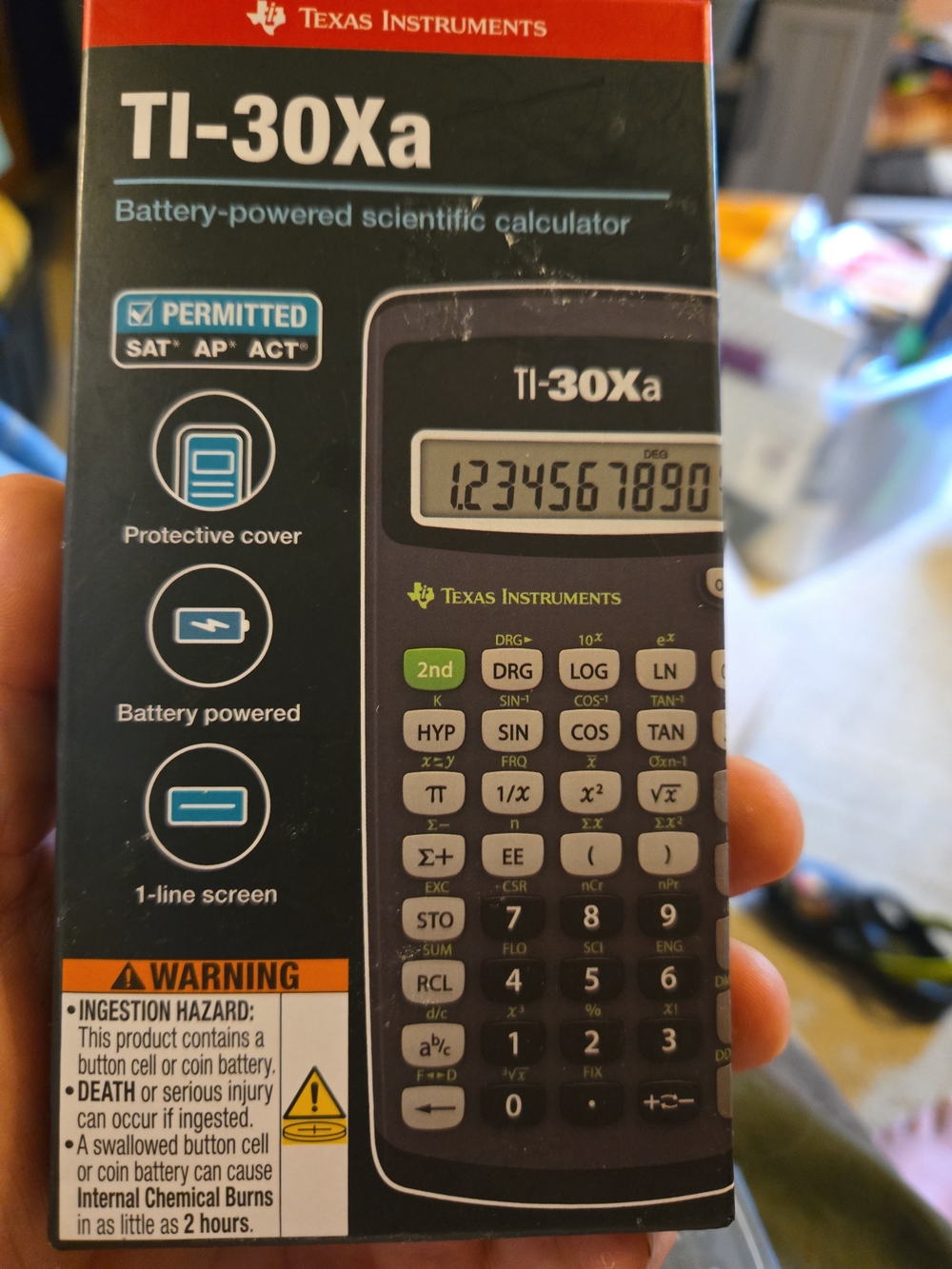 Texas Instruments TI-30Xa Scientific Calculator - Black/Gray